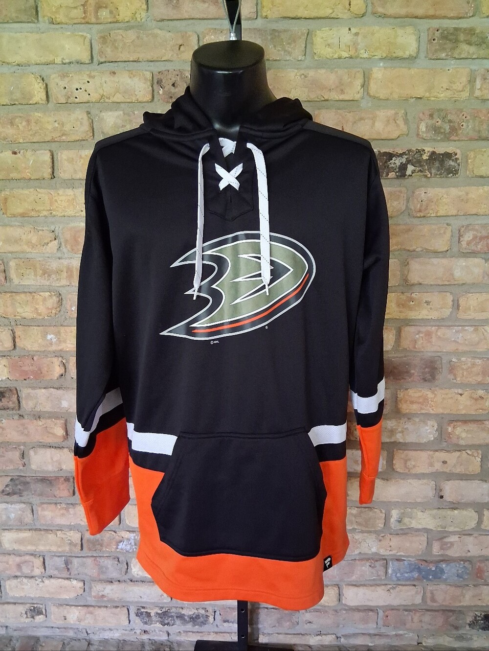 FANATICS ANAHEIM DUCKS PULLOVER HOODIE SIZE L